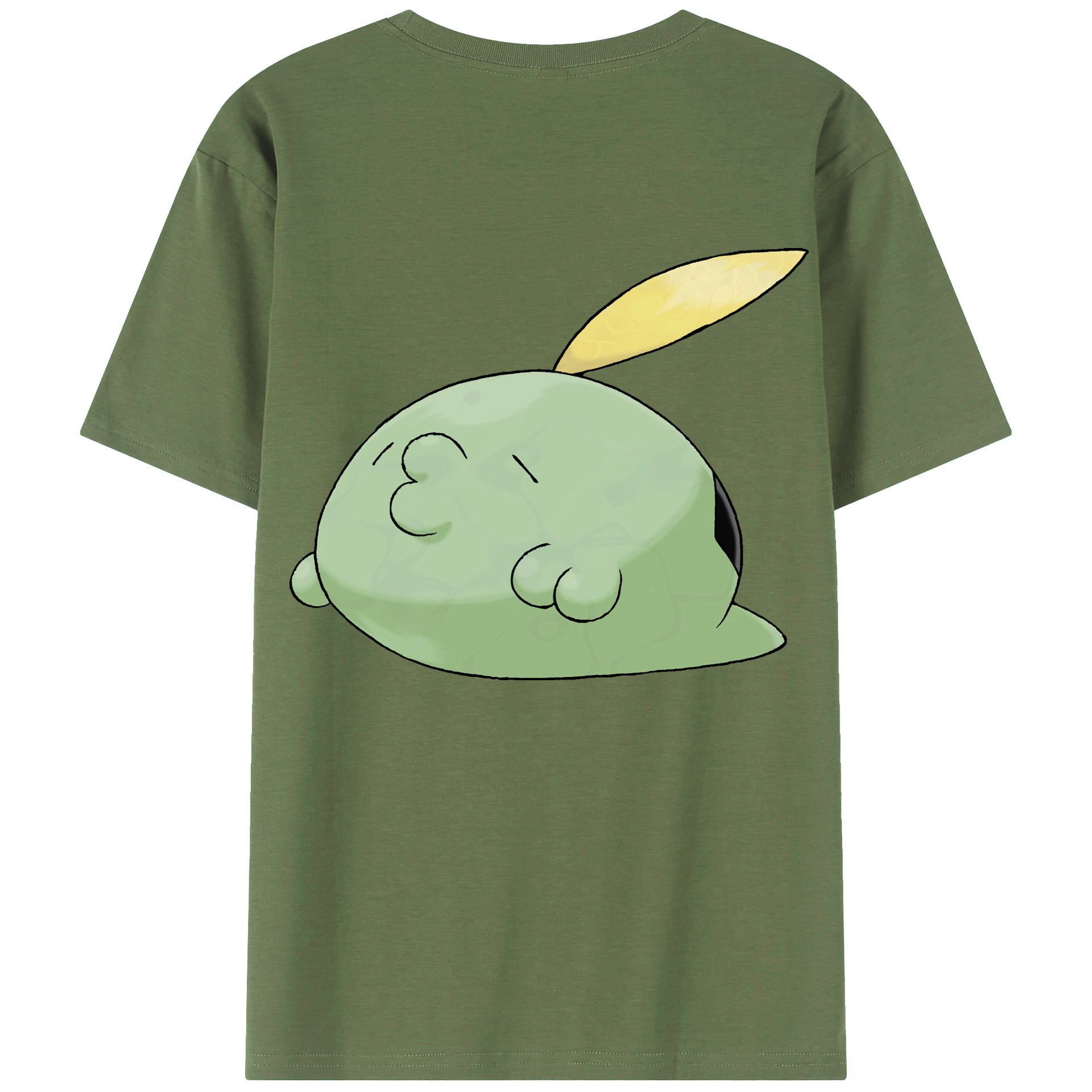 （画像用） ポケットモンスター Pokémon 綿100％ メンズ半袖Tシャツ（バックプリント） 通気性